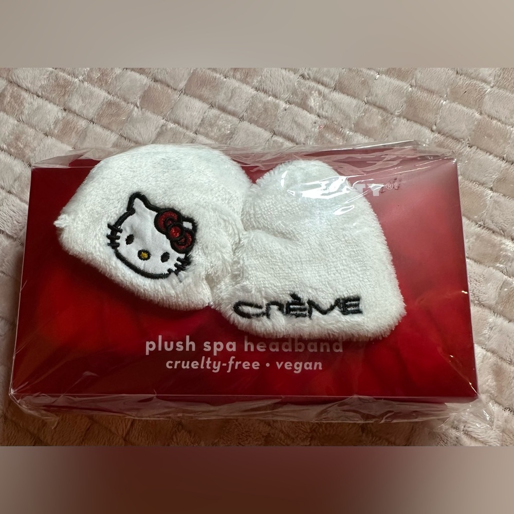 Hello Kitty White Plush Spa Headband